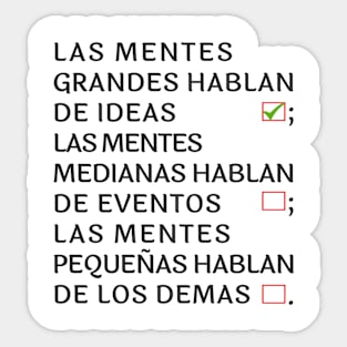 Spanish quotes Sticker